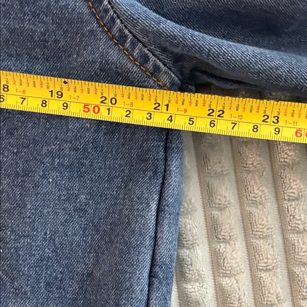 Cropped Tie-Front Denim Jacket - Blue - Picture 6 of 8